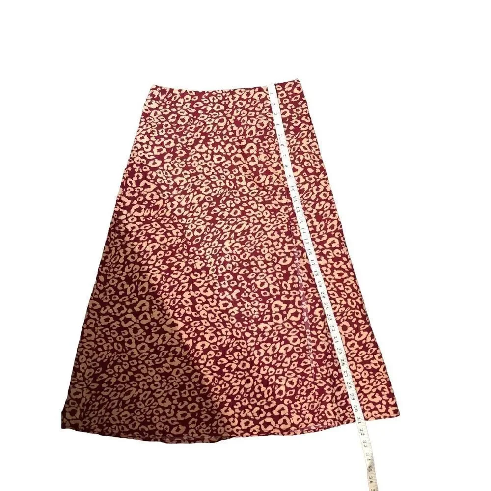 SHEIN Vacay animal print cheetah  Print Split Thigh Skirt